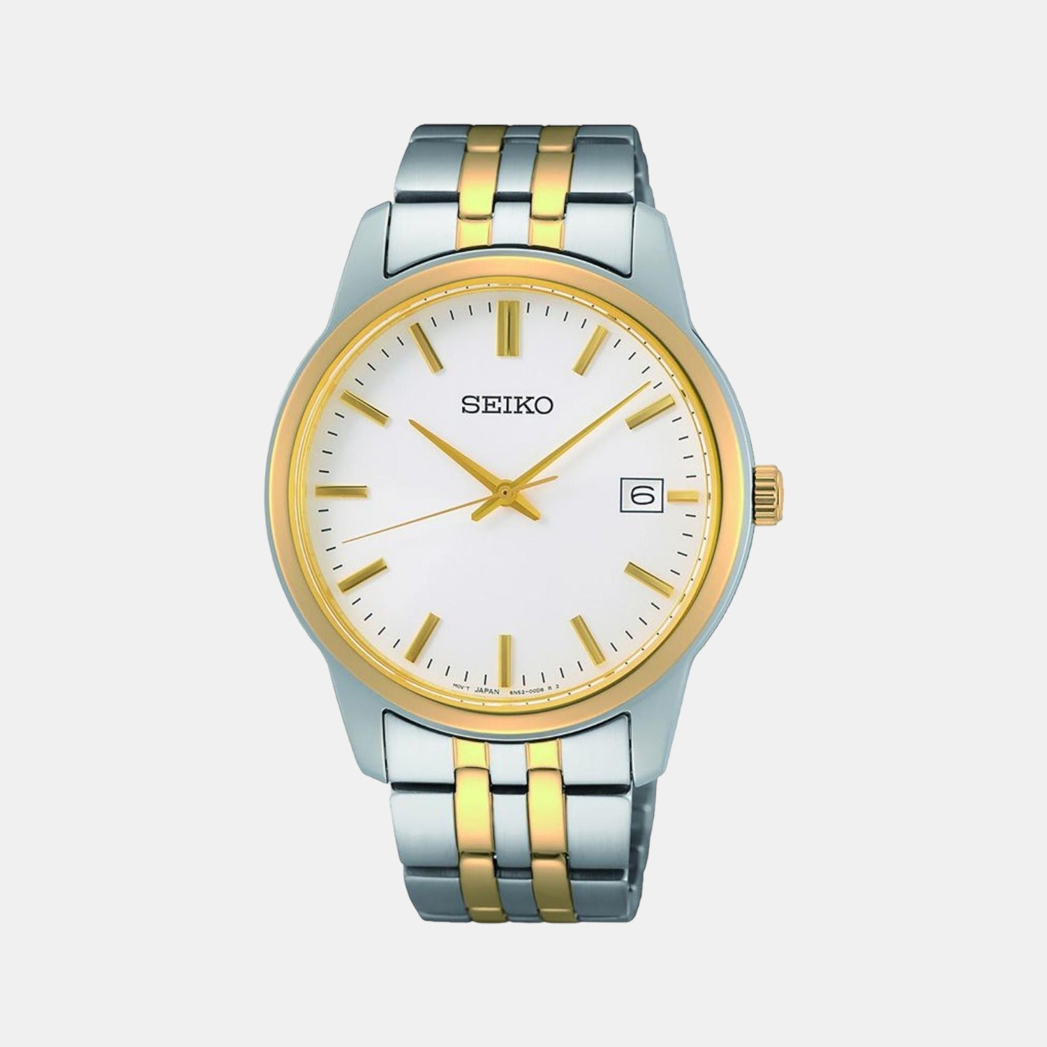 Dress Men Quartz White Dial Analog Stainless Steel Watch SUR402P1