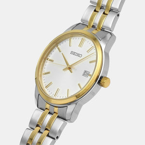 Dress Men Quartz White Dial Analog Stainless Steel Watch SUR402P1