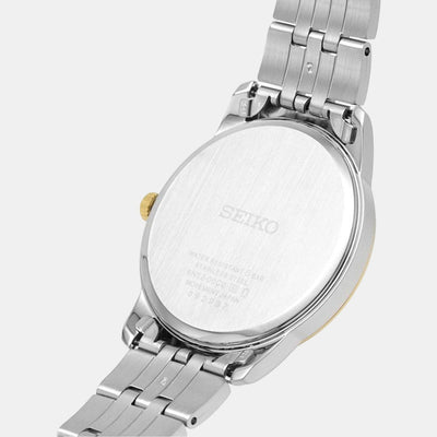 Dress Men Quartz White Dial Analog Stainless Steel Watch SUR402P1