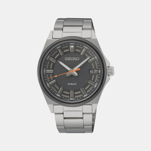 Dress Men Quartz Grey Dial Analog Stainless Steel Watch SUR507P1