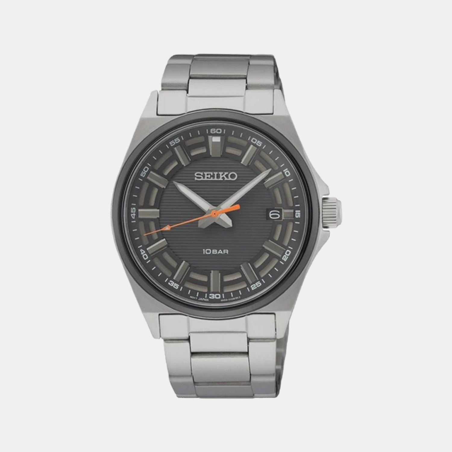 Dress Men Quartz Grey Dial Analog Stainless Steel Watch SUR507P1