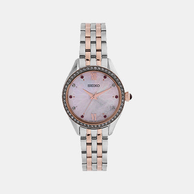 Dress Women Quartz White Dial Analog Stainless Steel Watch SUR542P1