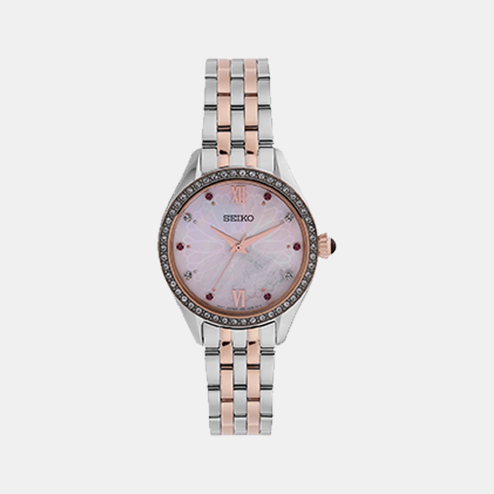Dress Women Quartz White Dial Analog Stainless Steel Watch SUR542P1