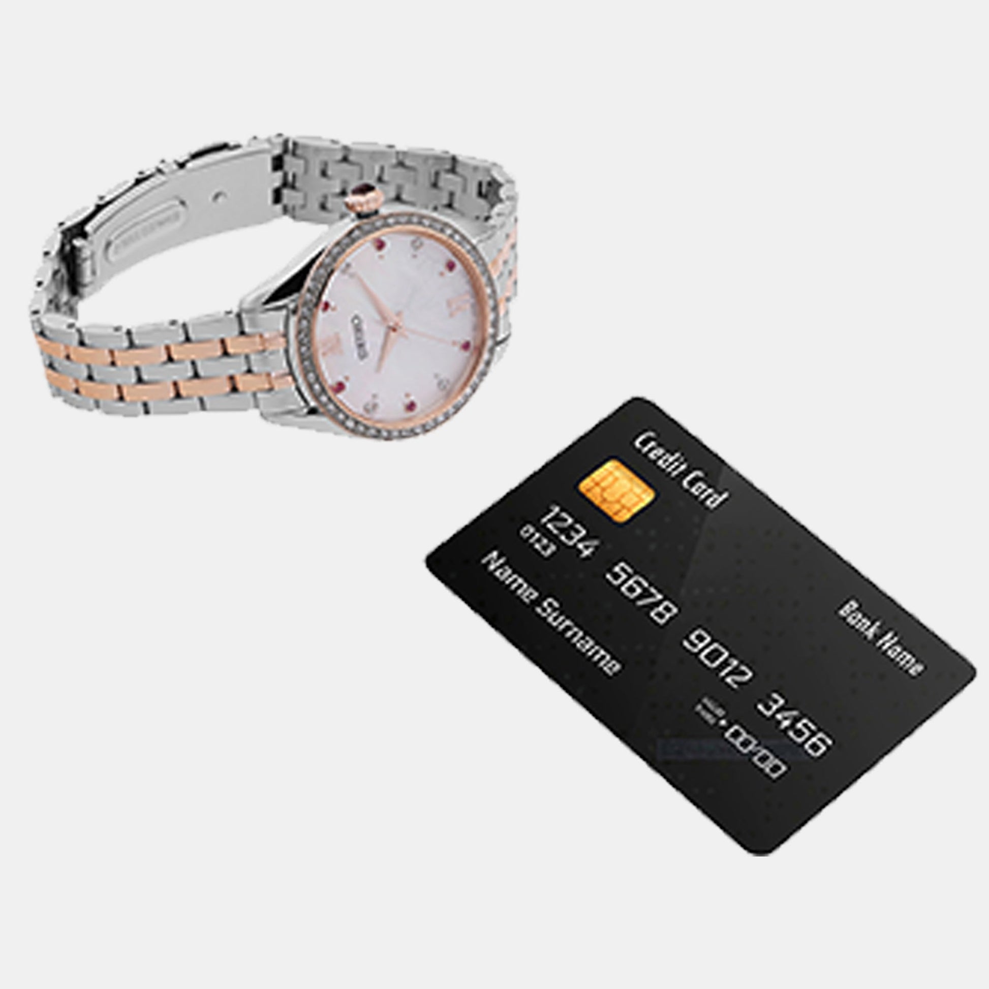 Dress Women Quartz White Dial Analog Stainless Steel Watch SUR542P1