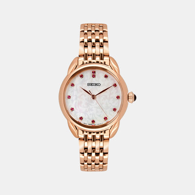 Dress Women Quartz Mother Of Pearl Dial Analog Stainless Steel Watch SUR564P1
