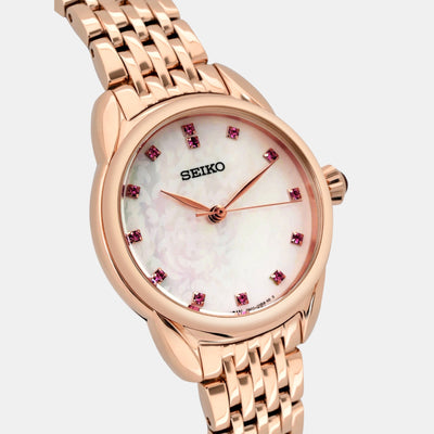 Dress Women Quartz Mother Of Pearl Dial Analog Stainless Steel Watch SUR564P1