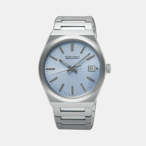 Dress Men Quartz Light Blue Dial Analog Stainless Steel Watch SUR599P1