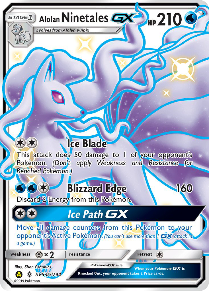 Alolan Ninetales-GX - SV53/SV94 - Rare Ultra