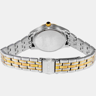 Dress Women Quartz White Dial Analog Stainless Steel Watch SWR070P1