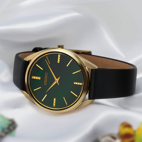 Seiko Dress Green Mother-Of-Pearl Dial Women 32mm