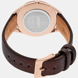 Dress Quartz Watch Women Quartz Pink Dial Analog Leather Watch SWR082P1