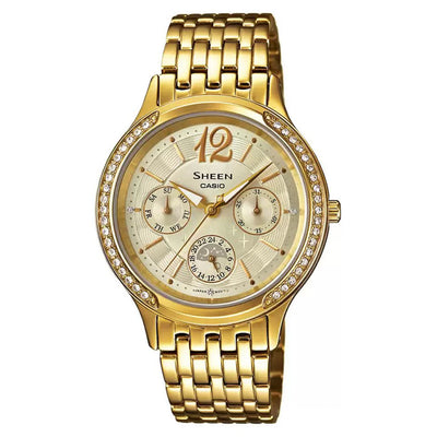 Casio Sheen Yellow Gold Dial Women 40.2mm