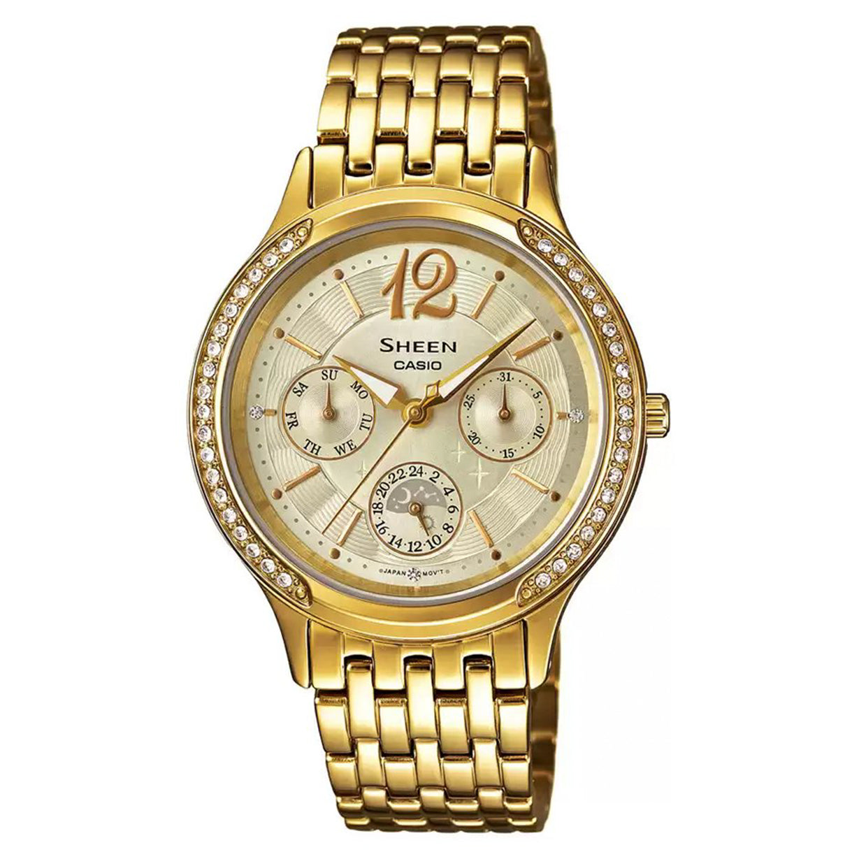 Casio Sheen Yellow Gold Dial Women 40.2mm