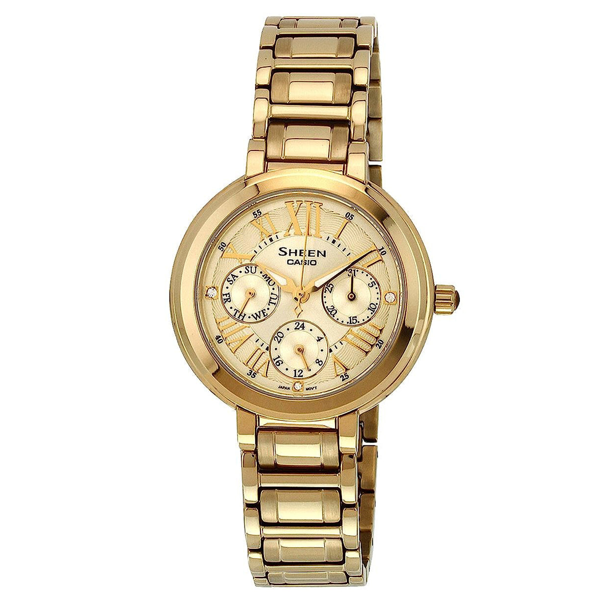 Casio Sheen Yellow Gold Dial Women 40.2mm