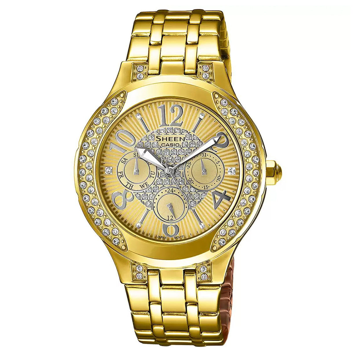 Casio Sheen Yellow Gold Dial Women 39.5mm