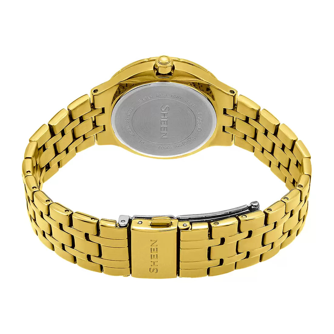 Casio Sheen Yellow Gold Dial Women 39.5mm