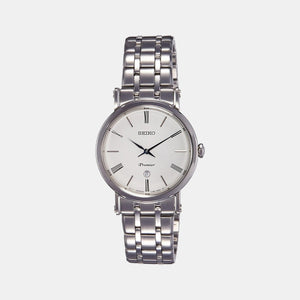Dress Women Quartz White Dial Analog Stainless Steel Watch SXB429P1