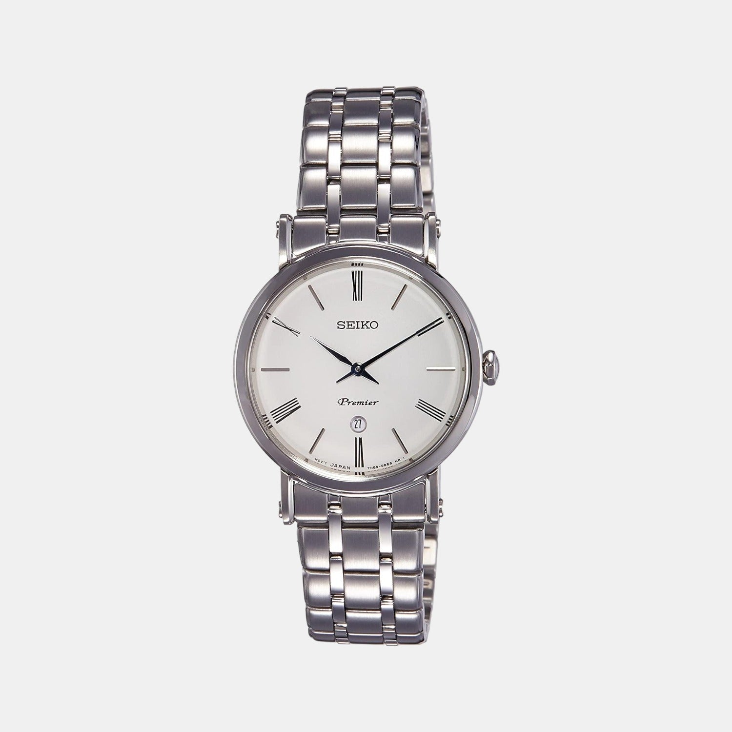 Dress Women Quartz White Dial Analog Stainless Steel Watch SXB429P1