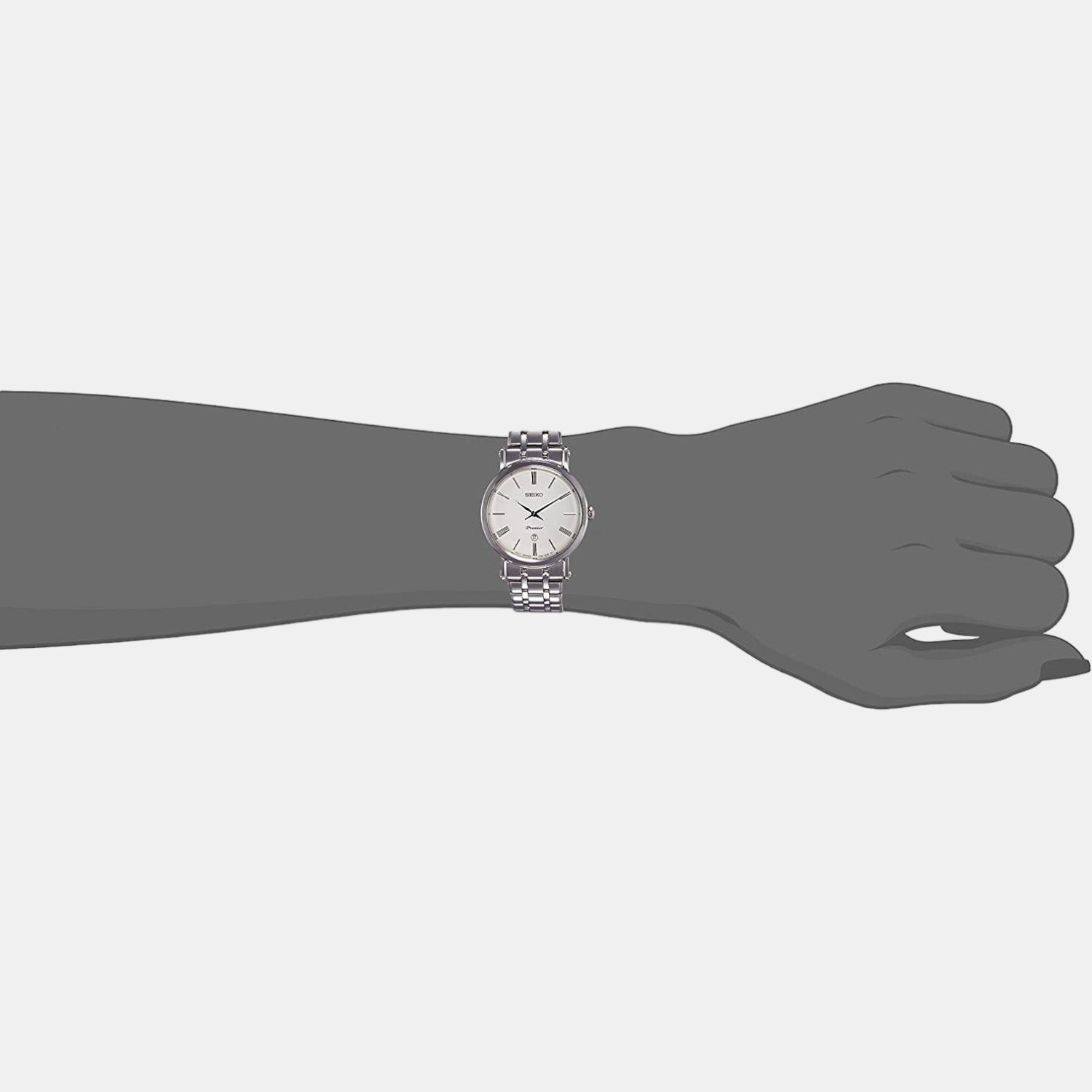 Dress Women Quartz White Dial Analog Stainless Steel Watch SXB429P1