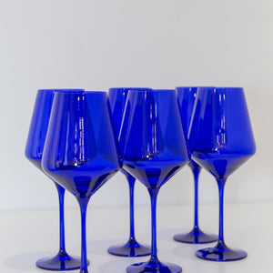 Estelle Colored Wine Stemware - Set of 6 {Royal Blue}
