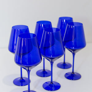 Estelle Colored Wine Stemware - Set of 6 {Royal Blue}
