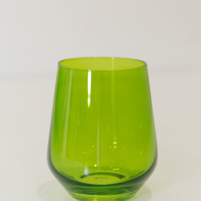Estelle Colored Wine Stemless - Set of 6 {Forest Green}
