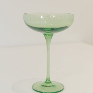 Estelle Colored Champagne Coupe Stemware - Set of 6 {Mint Green}
