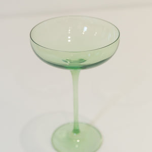 Estelle Colored Champagne Coupe Stemware - Set of 6 {Mint Green}