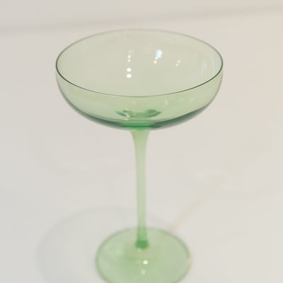 Estelle Colored Champagne Coupe Stemware - Set of 6 {Mint Green}