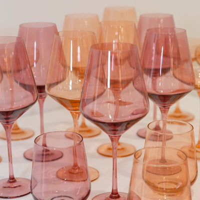 Estelle Colored Wine Stemware - Set of 6 {Rose}