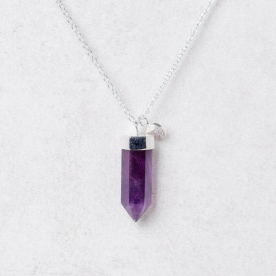 Amethyst Crystal Point Necklace
