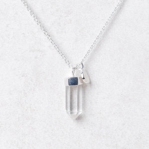 Delicate Clear Quartz Crystal Point Necklace