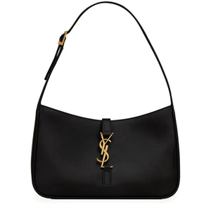 Saint Laurent Logo Plaque Black Hobo Bag