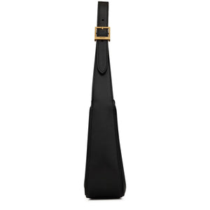 Saint Laurent Logo Plaque Black Hobo Bag