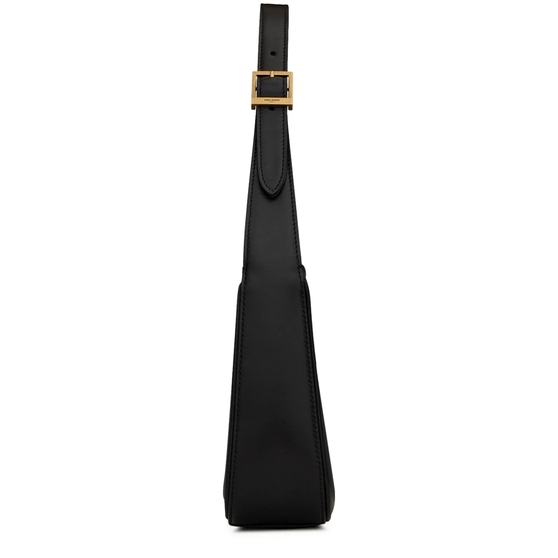Saint Laurent Logo Plaque Black Hobo Bag