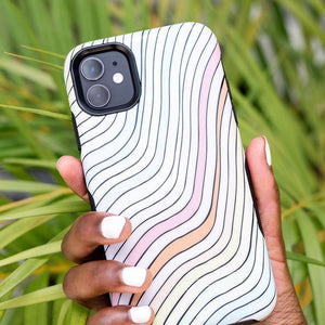 Ride The Wave | Pastel Rainbow Lined Samsung Case
