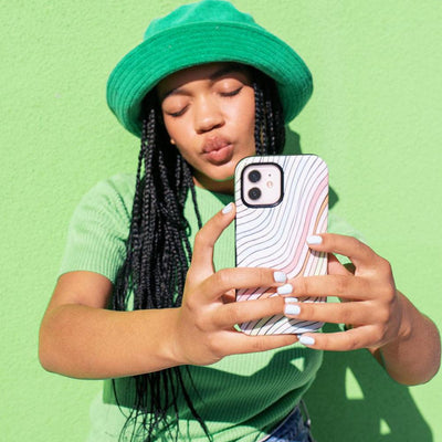 Ride The Wave | Pastel Rainbow Lined Samsung Case
