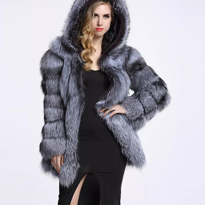 Winter Jacket Women Fashion Thick Warm Faux Fur Jackets