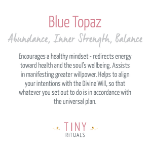 Blue Topaz Silver or Gold Stud Earrings