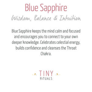 Blue Sapphire Silver or Gold Stud Earrings