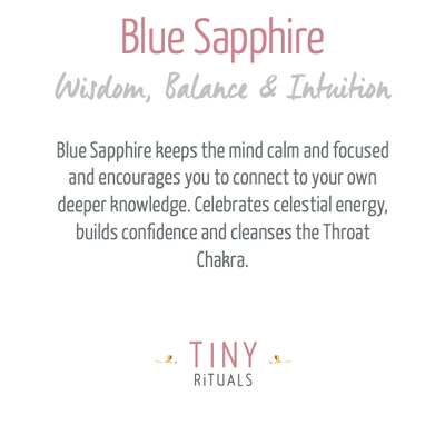 Blue Sapphire Silver or Gold Stud Earrings