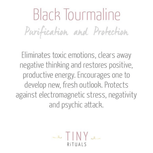 Black Tourmaline Silver, Gold or Rose Gold Ring