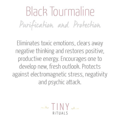 Black Tourmaline Silver, Gold or Rose Gold Ring