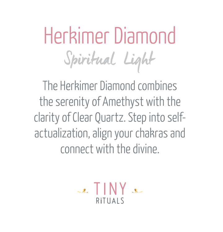 Herkimer Diamond Silver or Gold Ring