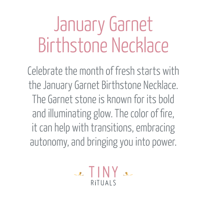 January Garnet Birthstone Necklace