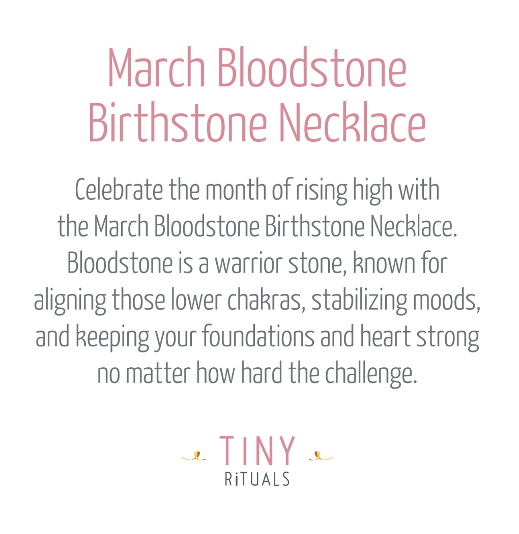 March Bloodstone Birthstone Necklace