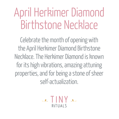 April Herkimer Diamond Birthstone Necklace