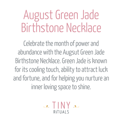 August Green Jade Birthstone Necklace