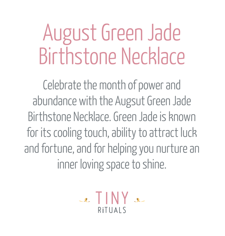 August Green Jade Birthstone Necklace