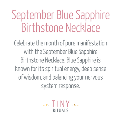 September Blue Sapphire Birthstone Necklace